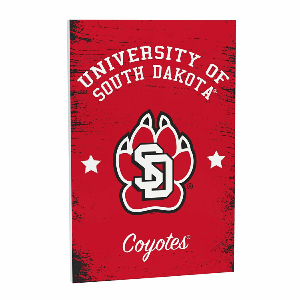 University of South Dakota Wood Wall Sign, 16x24, Collegiate, Home