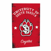 University of South Dakota Wood Wall Sign, 16x24, Collegiate, Home