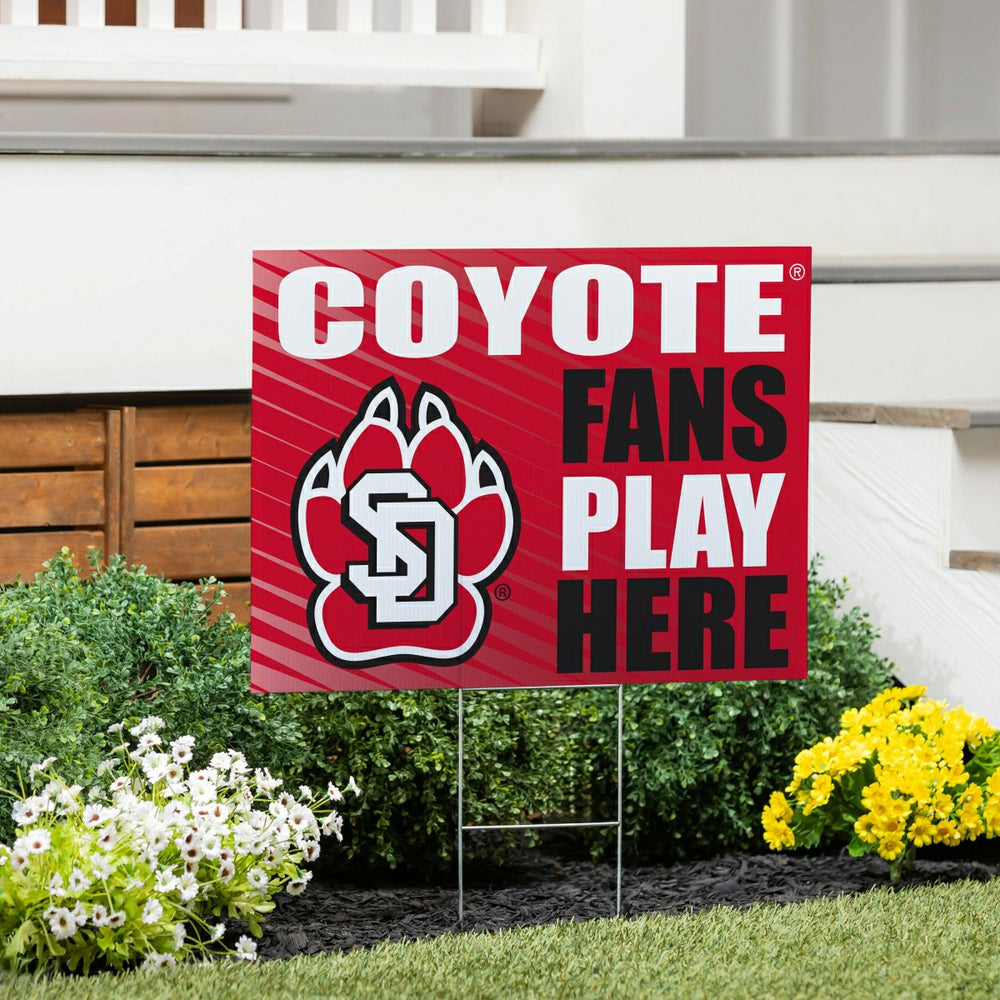 University of South Dakota Coroplast Yard Sign "Fans Play Here", Collegiate, Home