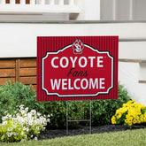University of South Dakota Coroplast Yard Sign, "Fans Welcome", Collegiate, Home