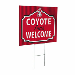 University of South Dakota Coroplast Yard Sign, "Fans Welcome", Collegiate, Home
