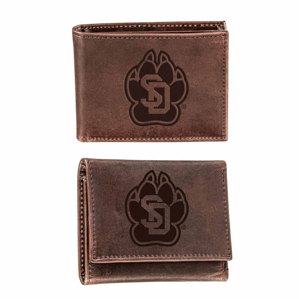 University of South Dakota, Bi-Fold and Tri-Fold Wallet Gift Set, Brow, Collegiate, Home
