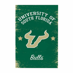 University of South Florida Wood Wall Sign, 16x24, Collegiate, Home