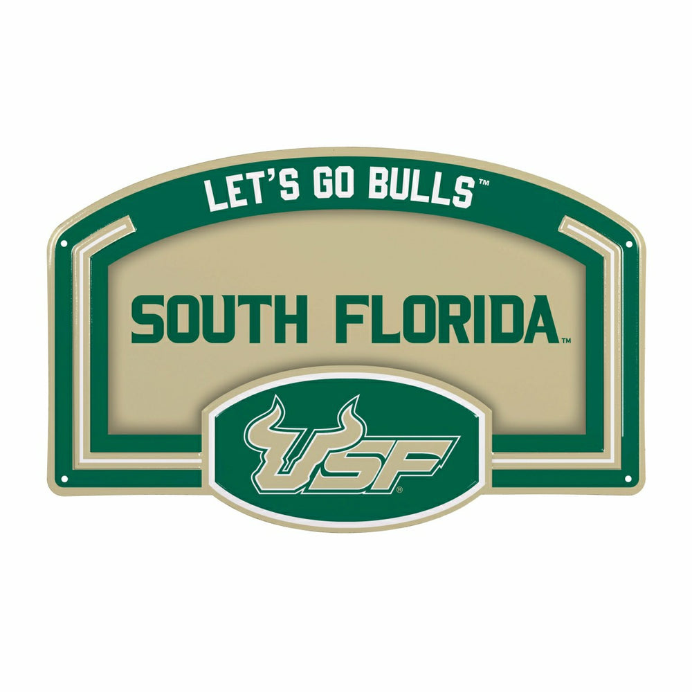 University of South Florida USA Embossed Steel Wall Sign, 11" x 17", Collegiate, Home