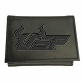 South Florida University , Tri-Fold Wallet, Black, Collegiate, Home