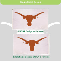 University of Texas Single Sided Flag w/ 2 Grommets, 3'x5', Collegiate, Home
