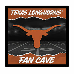 University of Texas 23"H x 23"L LED Wall Decor, Edgelite, Square, Collegiate, Home