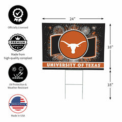 University of Texas Yard Sign, Patriotic, Collegiate, Home