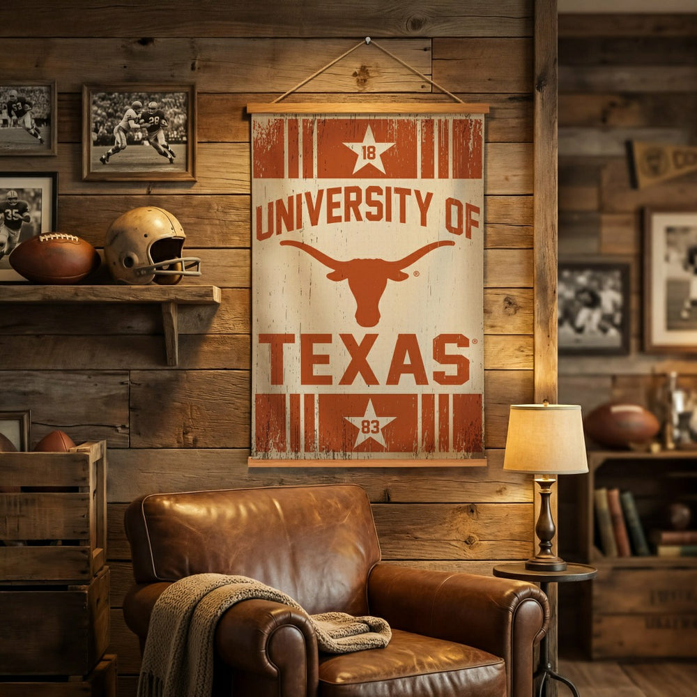 University of Texas, Canvas Wall Tapestry, Medium, 36x24, Collegiate, Home