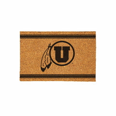 University of Utah Large One Color Coir Mat, 36"x24", Collegiate