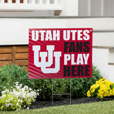 University of Utah Coroplast Yard Sign "Fans Play Here", Collegiate, Home