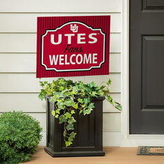 University of Utah Coroplast Yard Sign, "Fans Welcome", Collegiate, Home