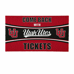 28" x 16" PVC Trapper Mat, Come Back with Tickets, University of Utah, Collegiate