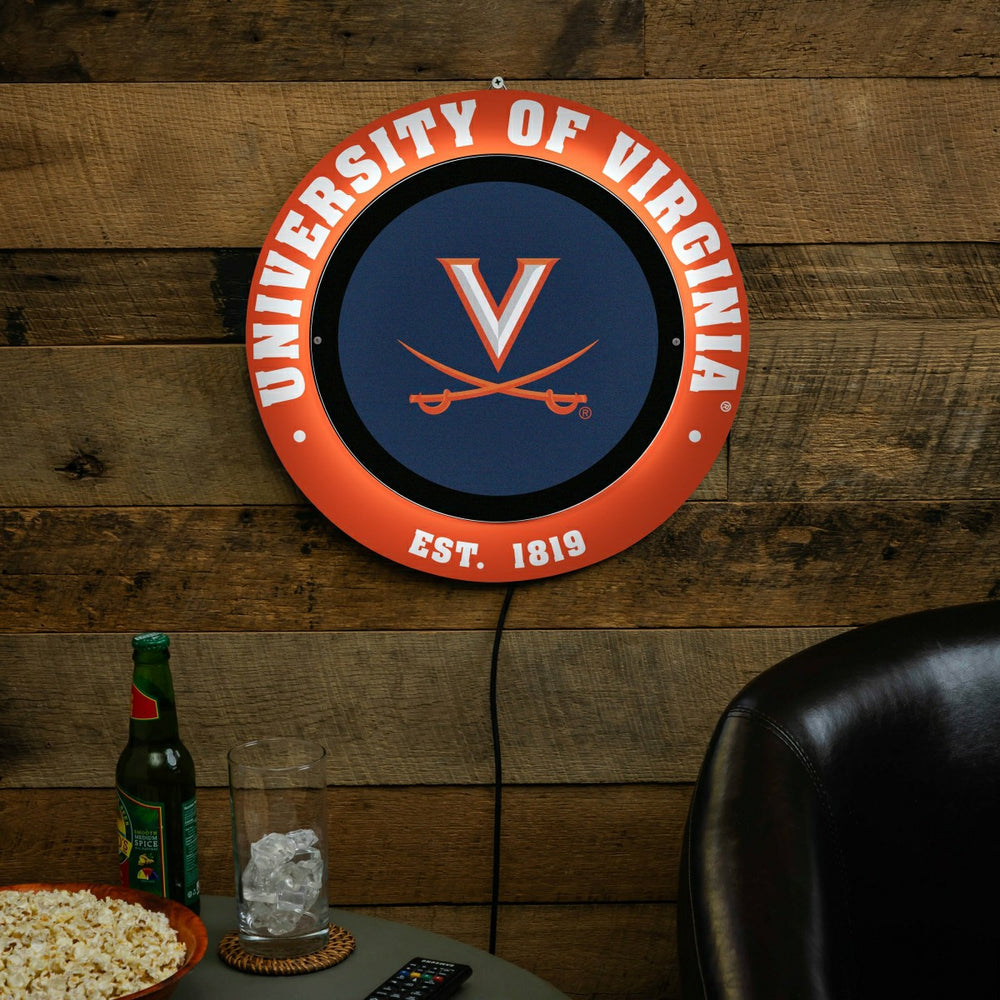 University of Virginia, Metal Lite, Round, Collegiate