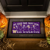University of Washington Flocked Coir Halloween Sassafras Switch Mat, , Collegiate