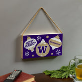 University of Washington Holiday Wood Wall Sign, 6x11, Collegiate, Home