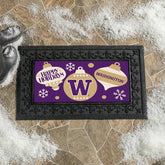 University of Washington Holiday Flocked Coir Sassafras Switch Mat, 22, Collegiate