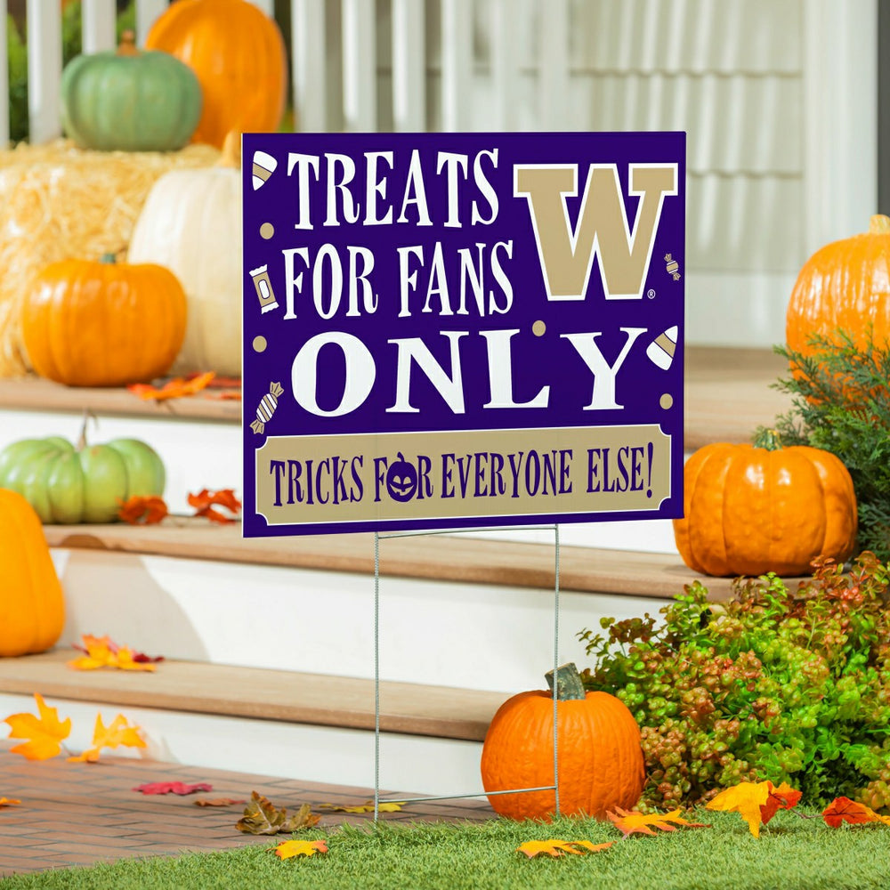 University of Washington Yard Sign, Halloween Treats for Fans, Collegiate, Home