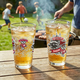 University of Wisconsin-Madison 16oz Glass pint, Set of 2, Collegiate, Home