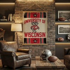 University of Wisconsin-Madison, Canvas Wall Tapestry, Large, 54x36, Collegiate, Home