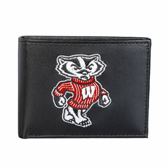 University of Wisconsin-Madison Black Bi-Fold Embroidered Wallet, Collegiate, Home