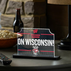 University of Wisconsin-Madison College Rectangle Desklite LED Décor, Collegiate, Home