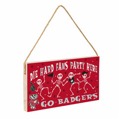 University of Wisconsin-Madison Halloween Wood Wall Sign, 6x11, Collegiate, Home