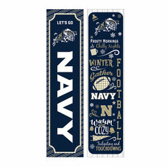 46" Double Sided Leaner, US Naval Academy, Winter Seasonal, Collegiate, Home