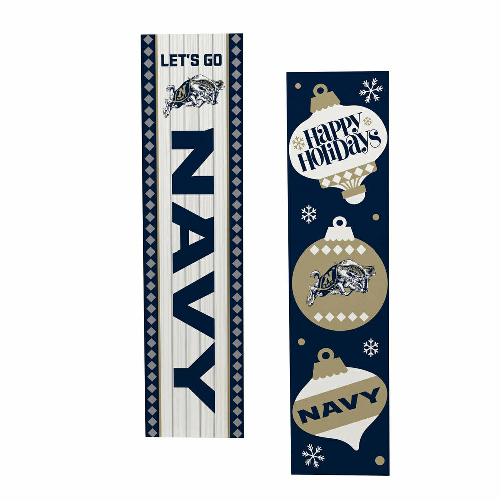 47" Double Sided Leaner, US Naval Academy, Christmas, Collegiate, Home