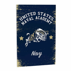 US Naval Academy Wood Wall Sign, 16x24, Collegiate, Home