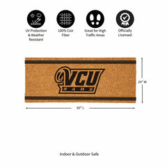 Virginia Commonwealth University Extra Large One Color Coir Mat, 60"x2, Collegiate