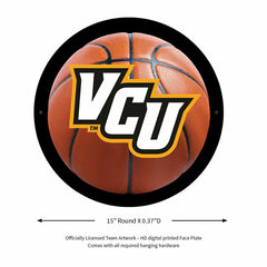 LED Wall Decor, Round, Med, VCU Basketball, Collegiate, Home