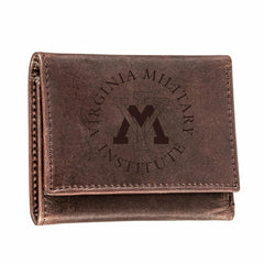Virginia Military Institute (VMI), Tri-Fold Wallet, Brown, CH, 100% Ge, Collegiate, Home