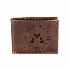Virginia Military Institute (VMI), Bi-Fold Wallet, Brown, CH, 100% Gen, Collegiate, Home