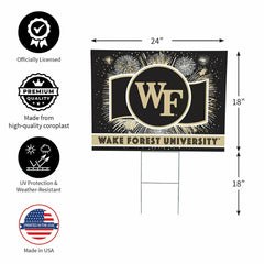 Wake Forest University Yard Sign, Patriotic, Collegiate, Home