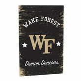 Wake Forest University Wood Wall Sign, 16x24, Collegiate, Home