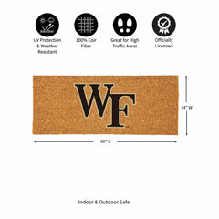 Wake Forest University Extra Large Full Color Coir Mat, 60"x24", Collegiate