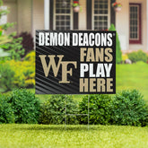 Wake Forest University Coroplast Yard Sign "Fans Play Here", Collegiate, Home