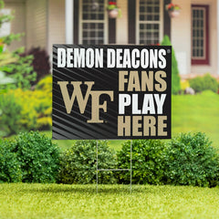 Wake Forest University Coroplast Yard Sign "Fans Play Here", Collegiate, Home
