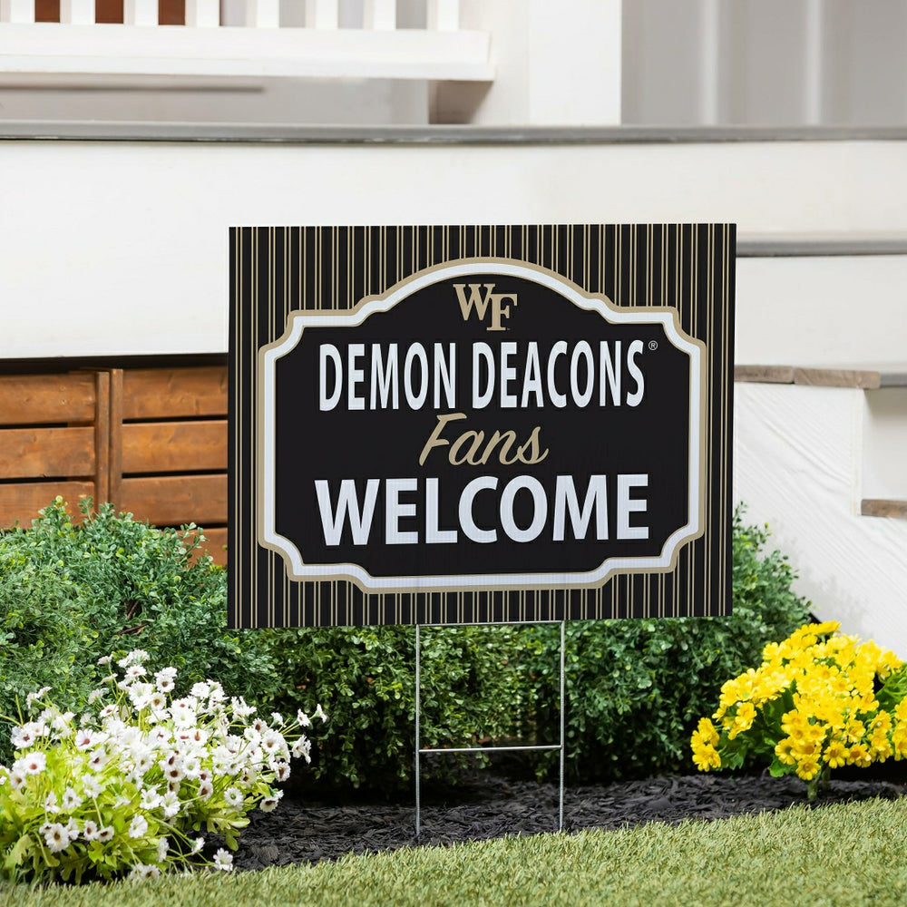 Wake Forest University Coroplast Yard Sign, "Fans Welcome", Collegiate, Home