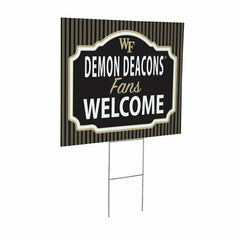 Wake Forest University Coroplast Yard Sign, "Fans Welcome", Collegiate, Home