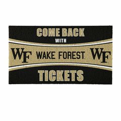 28" x 16" PVC Trapper Mat, Come Back with Tickets, Wake Forest, Collegiate