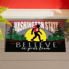 Washington State University Bigfoot PVC Mat, 28"x16", Collegiate