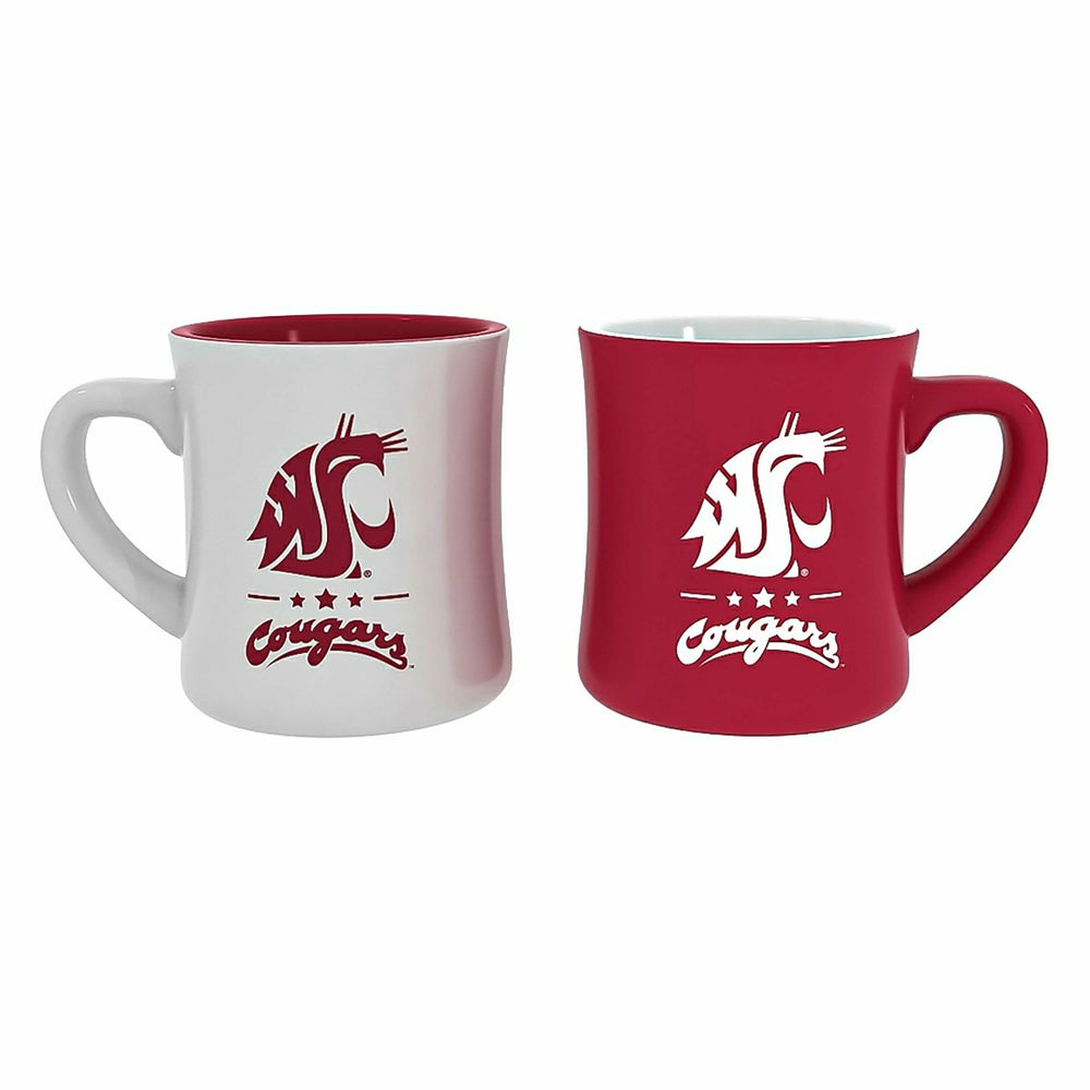 Washington State University 10oz Ceramic Cup Set, 2pc, Collegiate, Home