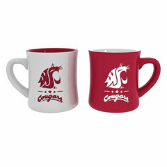 Washington State University 10oz Ceramic Cup Set, 2pc, Collegiate, Home