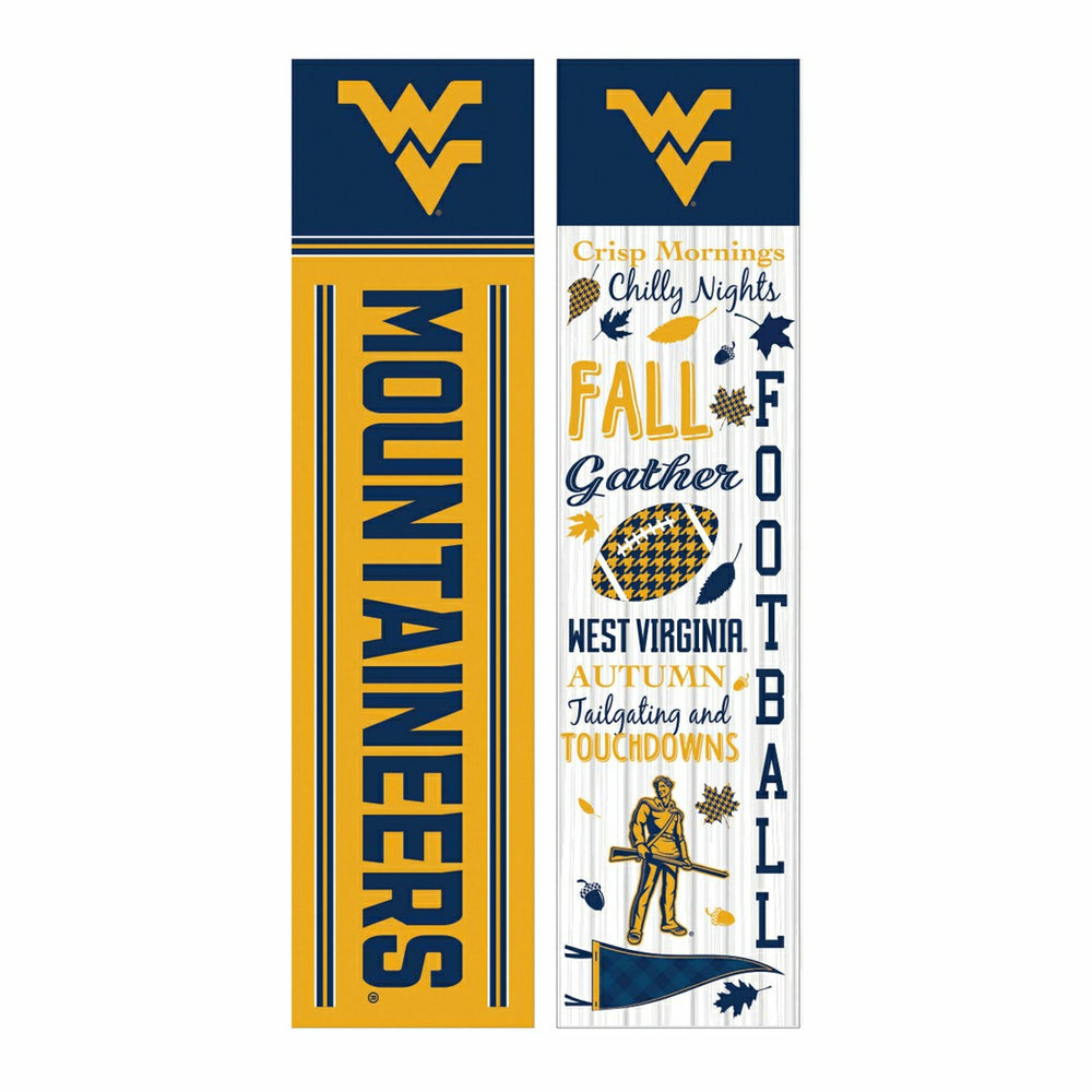 46" Double Sided Leaner, West Virginia University, Fall Seasonal, Collegiate, Home