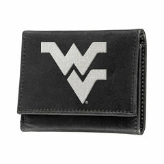 West Virginia University Black Tri-Fold Embroidered Wallet w/ RFID Blocking, Collegiate, Home