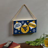 West Virginia University Holiday Wood Wall Sign, 6x11, Collegiate, Home
