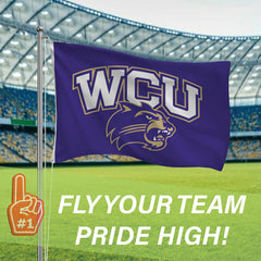 Western Carolina University Single Sided Flag w/ 2 Grommets, 3'x5', Collegiate, Home