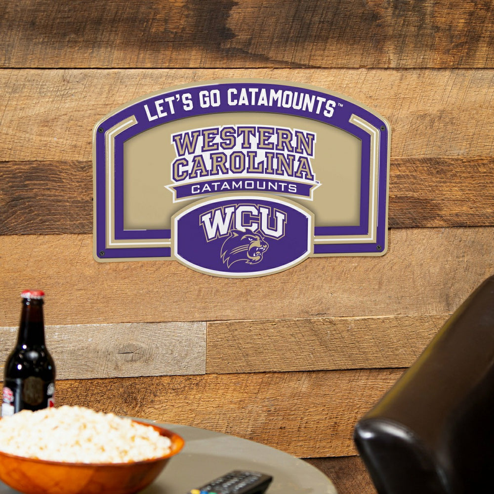 Western Carolina University USA Embossed Steel Wall Sign, 11" x 17", Collegiate, Home